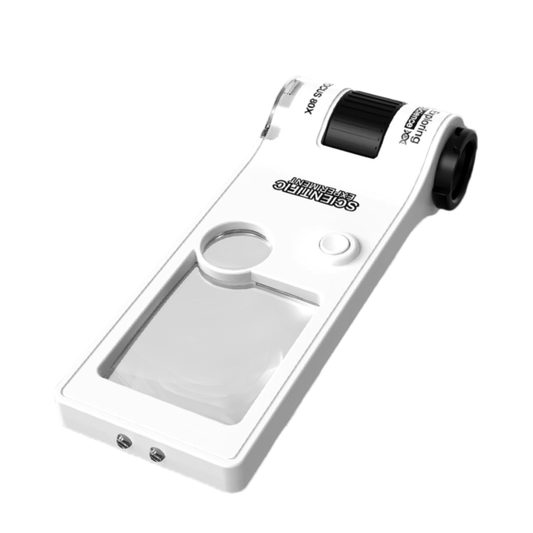 Portable 10x–80x Zoom Handheld Microscope With LED Light
