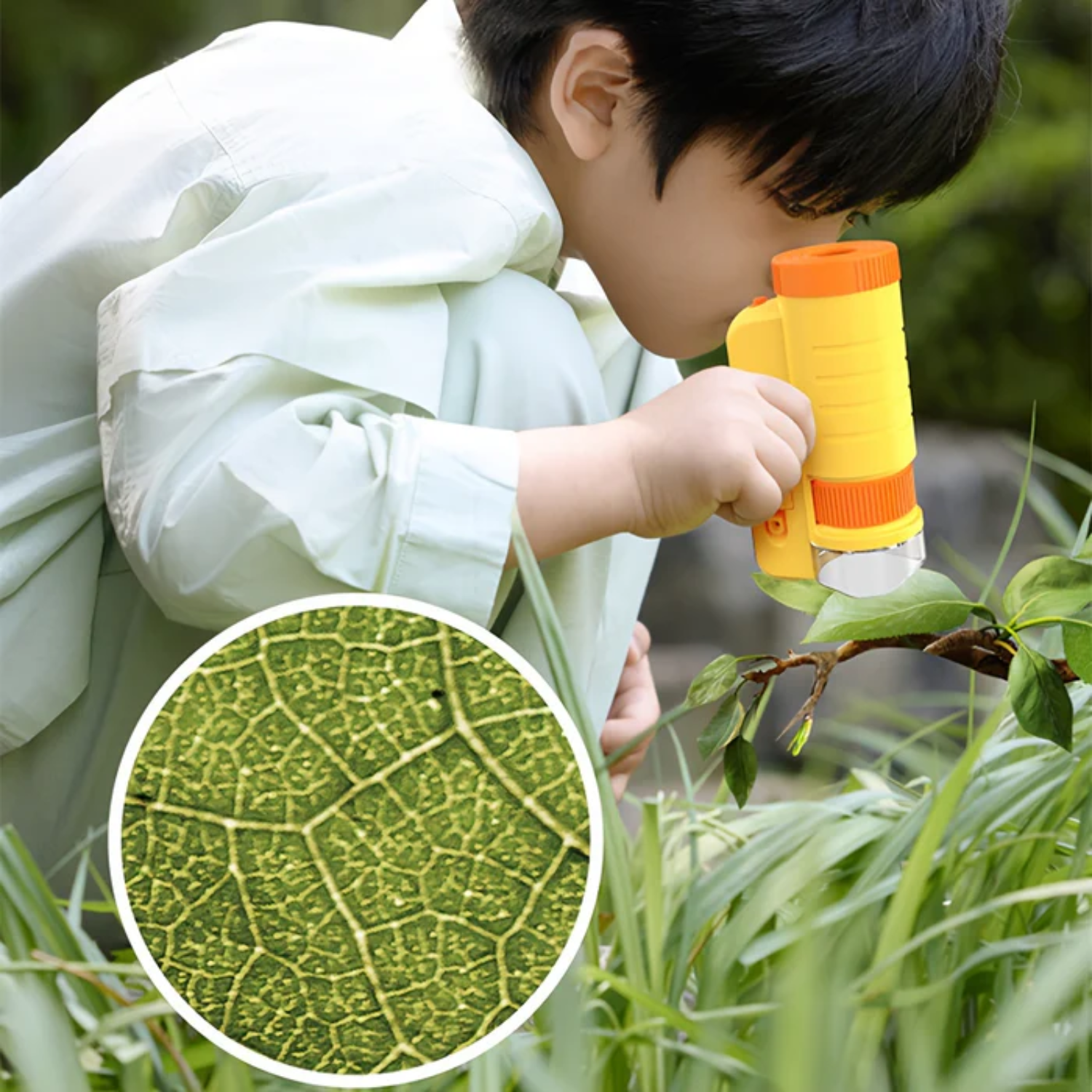 60X–200X Mini Handheld Microscope Toy