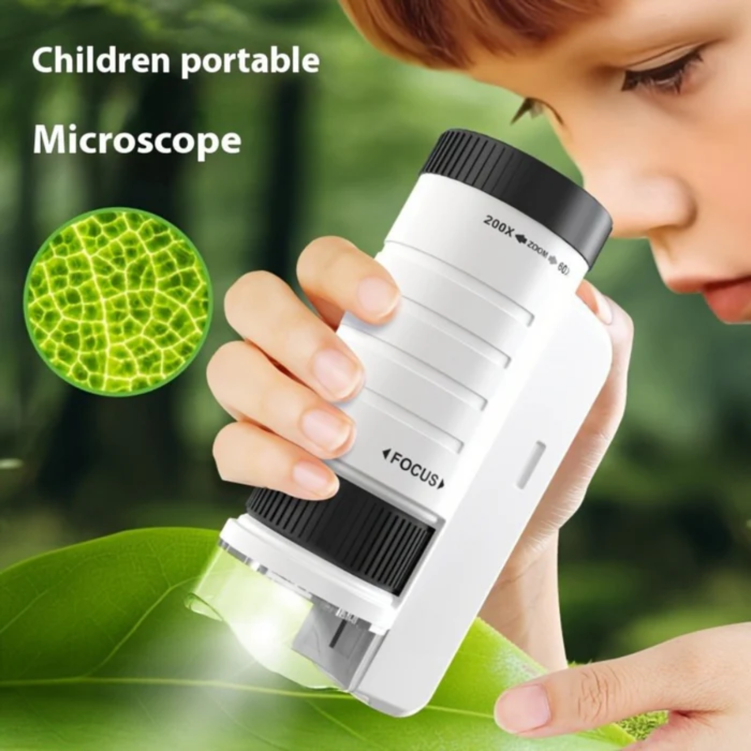 60X–200X Mini Handheld Microscope Toy