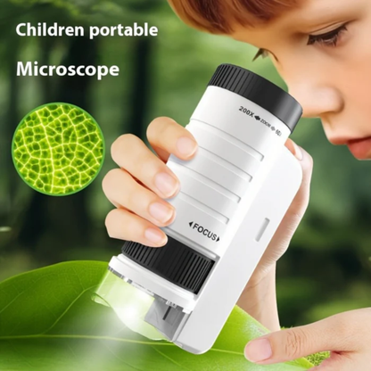 60X–200X Mini Handheld Microscope Toy