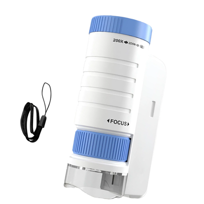 JH003 60X–200X Mini Handheld Microscope Toy Portable Kids Educational Science Tool For Indoor & Outdoor Adventures