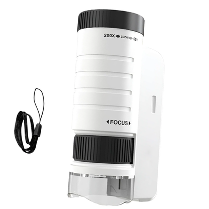 JH003 60X–200X Mini Handheld Microscope Toy Portable Kids Educational Science Tool For Indoor & Outdoor Adventures