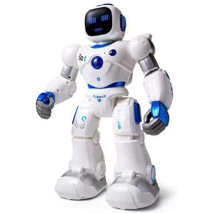 Ruko FutureX RC Smart Robot 16" Tall Interactive Toy With Voice Command Gesture Control, Dance & Music Programmable Educational Robot For Kids - RS9508