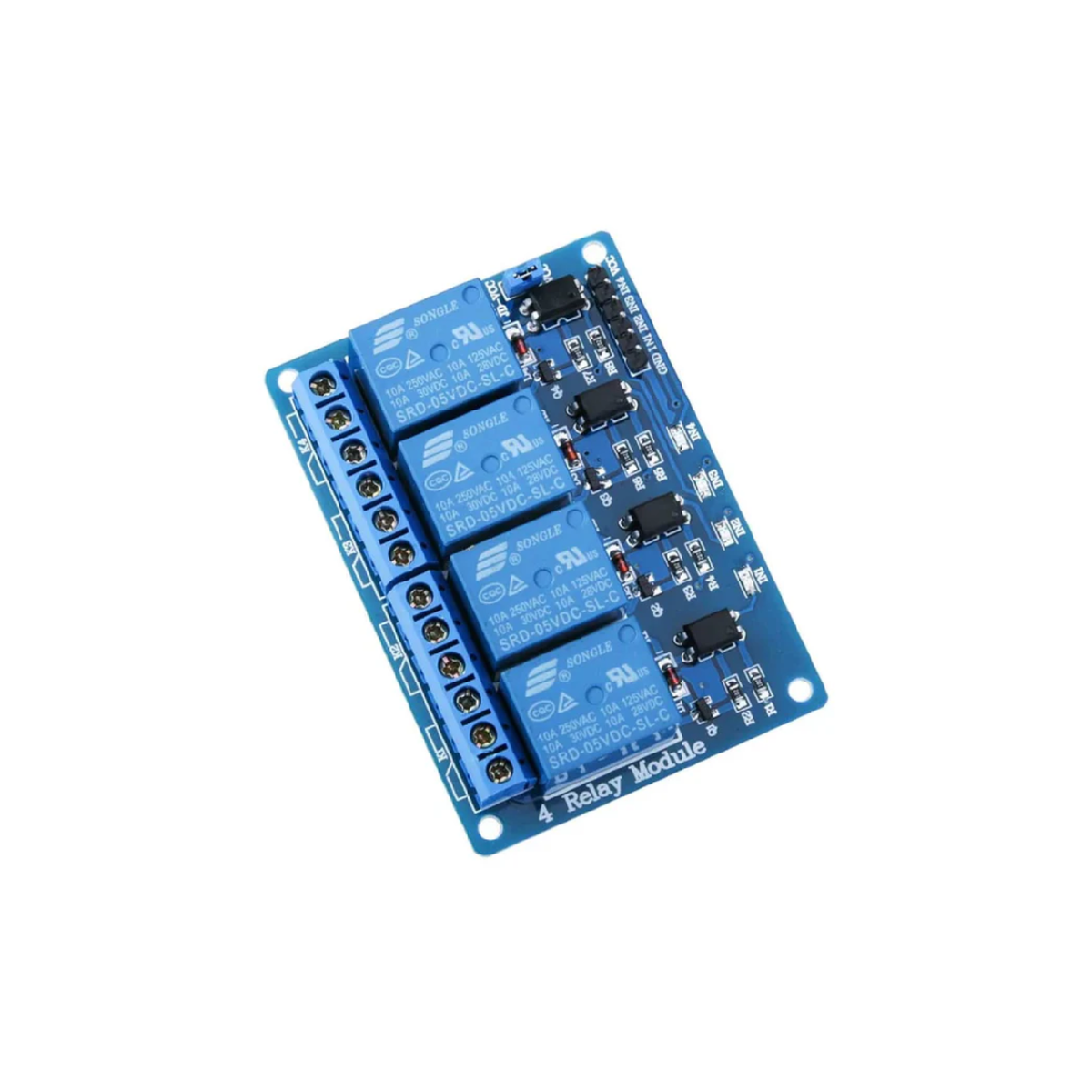 4 Channel 5V Relay Module 10A Optocoupler Isolated Relay Board For Arduino, ESP32, Raspberry Pi and MCU Projects - AA026