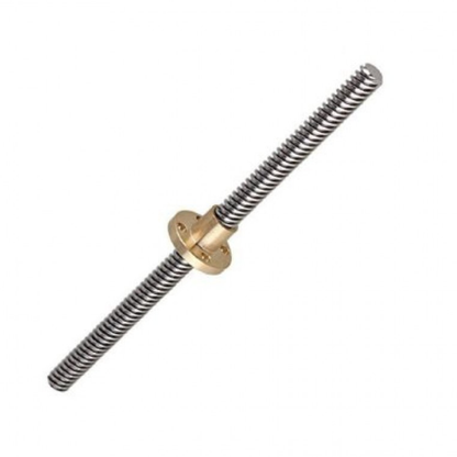 Trapezoidal Lead Screw 300mm 8mm Thread 2mm Pitch 4 Start With Copper Nut For CNC & 3D Printer - RS3163