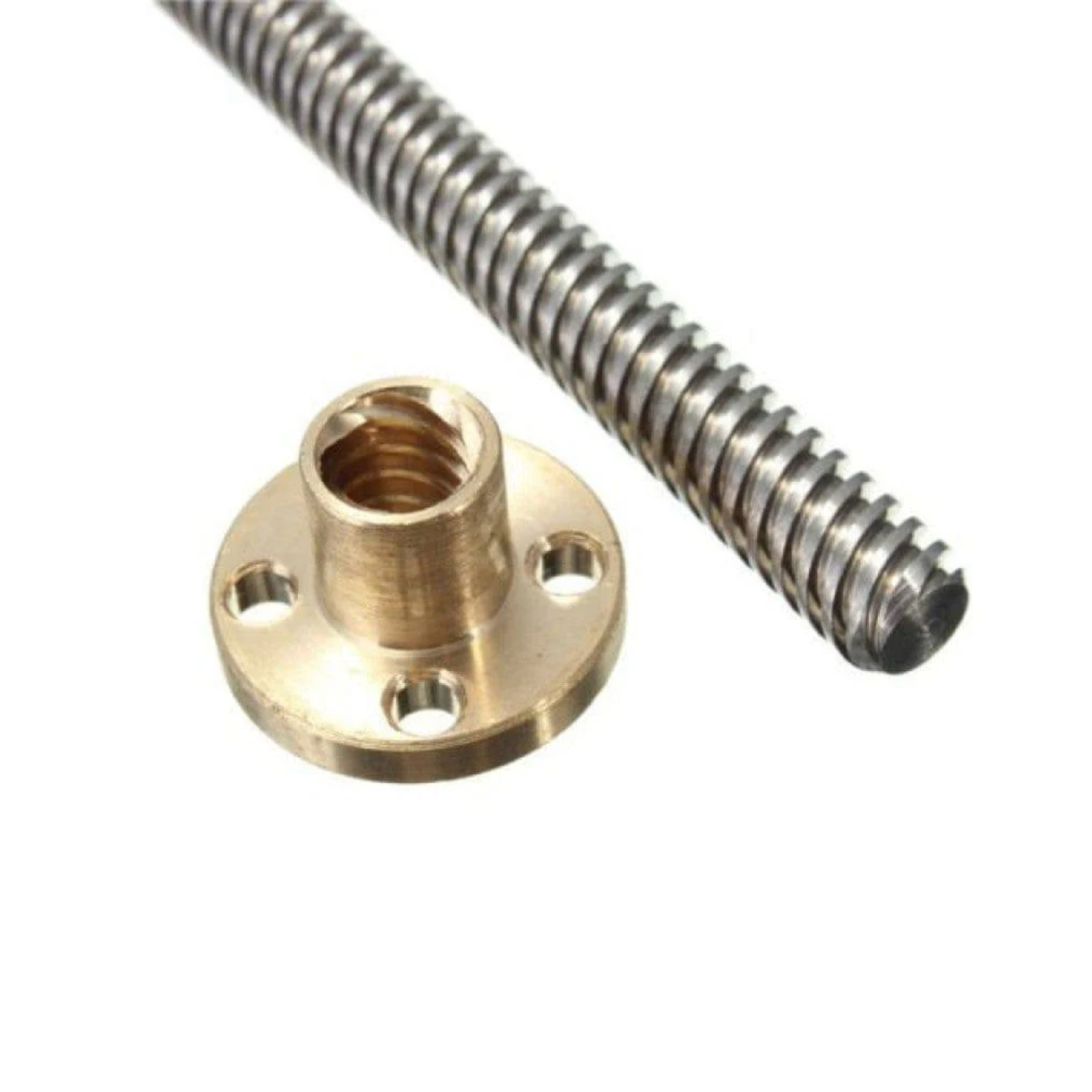 Trapezoidal Lead Screw 300mm 8mm Thread 2mm Pitch 4 Start With Copper Nut For CNC & 3D Printer - RS3163