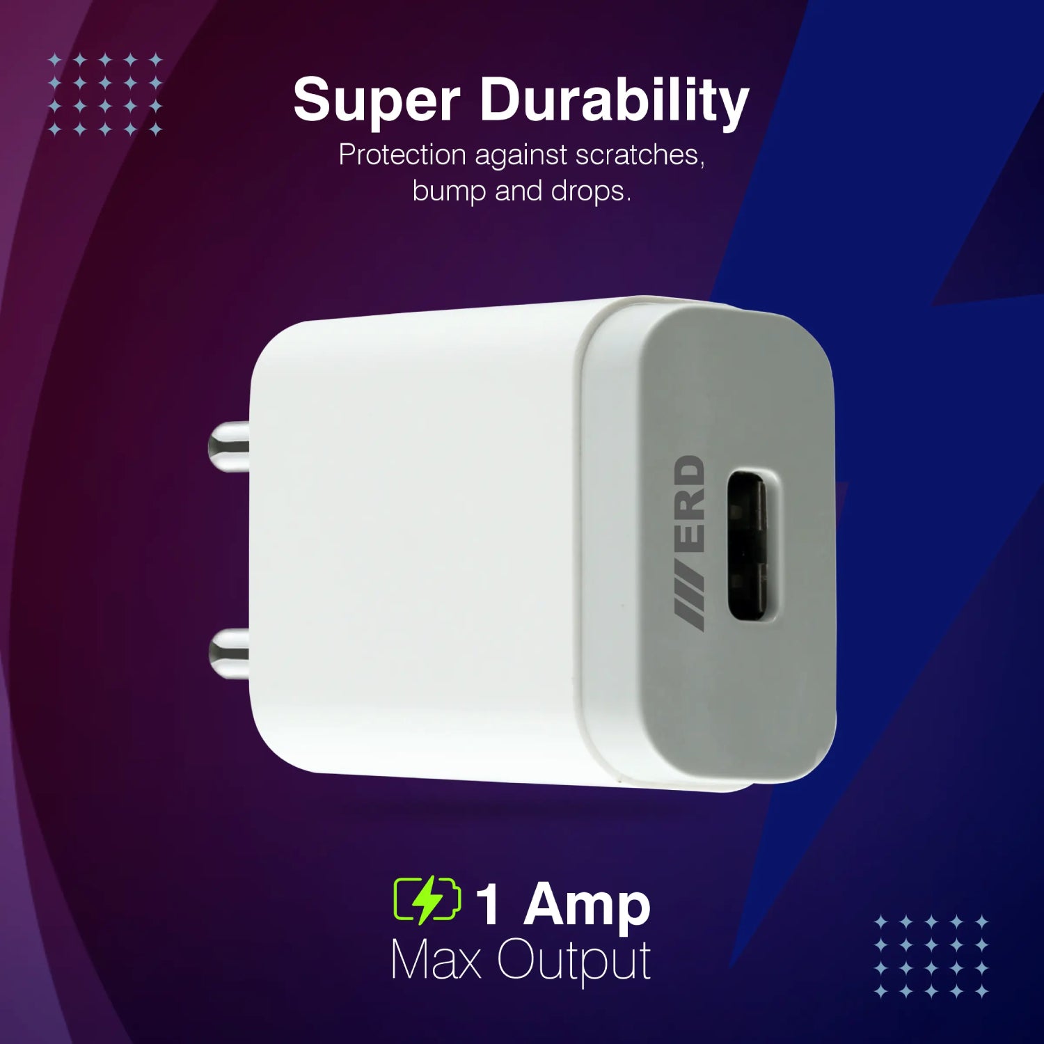 ERD TC 11 USB-A Charger Dock With 1m Micro USB Cable Single Port TC 11 5V/1A USB-A Charger Dock Power Up With the Premium USB-A Charger For DIY Electronics, And Raspberry Pi - RS8410