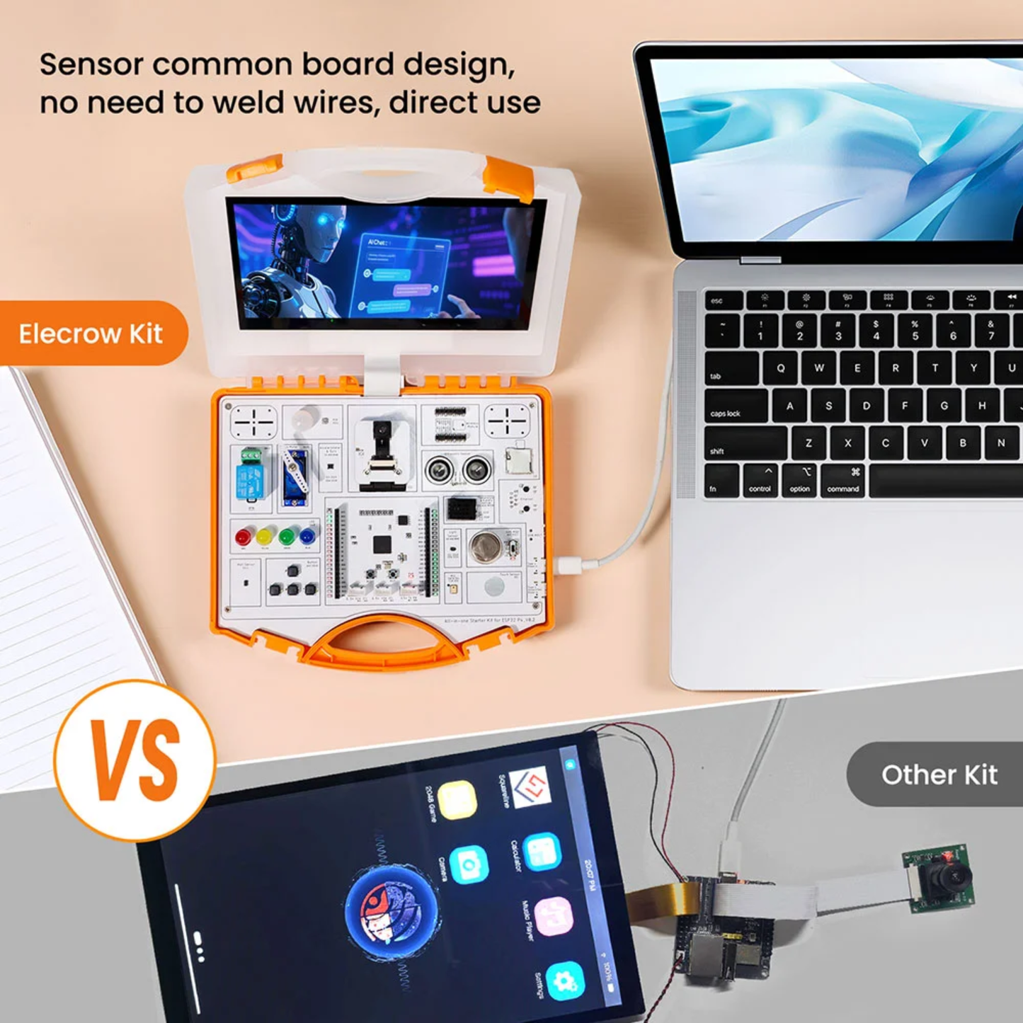 ELECROW ESP32-P4 All-in-One Starter Kit with 16 Modules & AI Lessons For IoT Robotics & STEM Learning