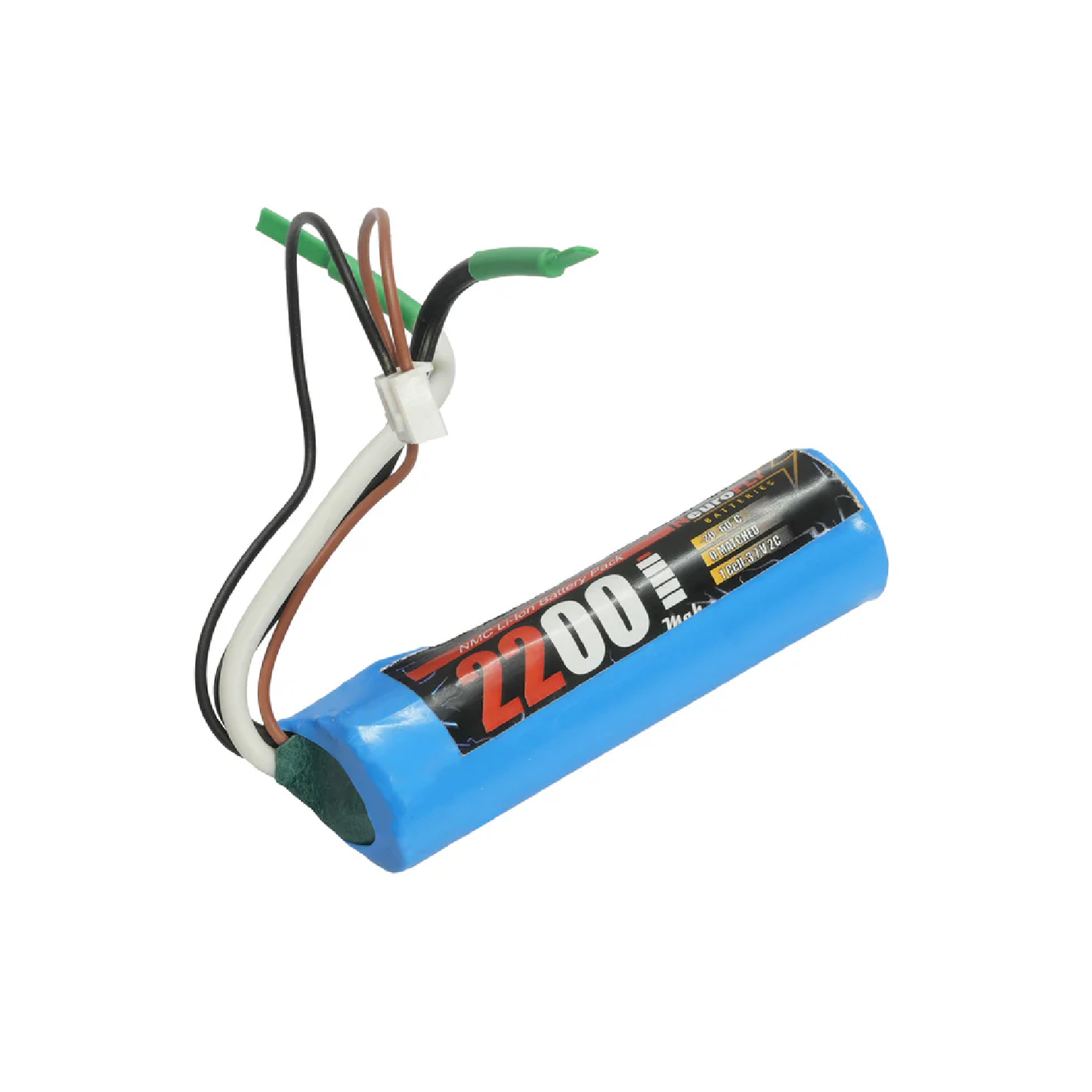 NeuroFLY 3.7V 2200mAh 2C 1S1P Li-Ion Rechargeable Battery Pack - High Performance for FPV Drones & Electronics
