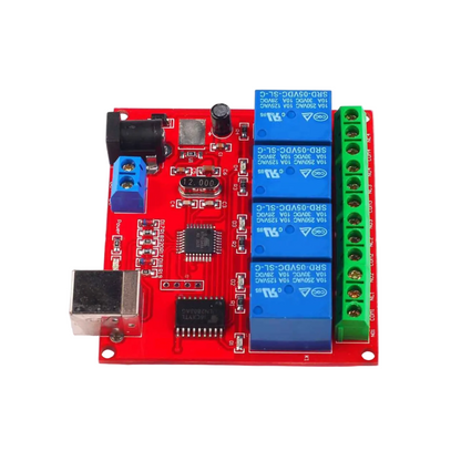 4-Channel USB Relay Module 12V Plug & Play Smart Switch For PC & Arduino - RS9757
