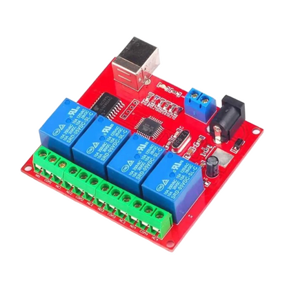4-Channel USB Relay Module 12V Plug & Play Smart Switch For PC & Arduino - RS9757