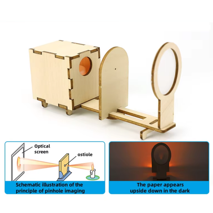 DIY Pinhole Camera Imaging STEM Kit Educational Optics Experiment Set for 6+ Ages Kids