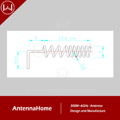 AntennaHome AH1G.302 Multi Band Antenna Spring Loaded Dipole Antenna For 868/915 MHz and 900/1800 MHz Bands  - RS7327