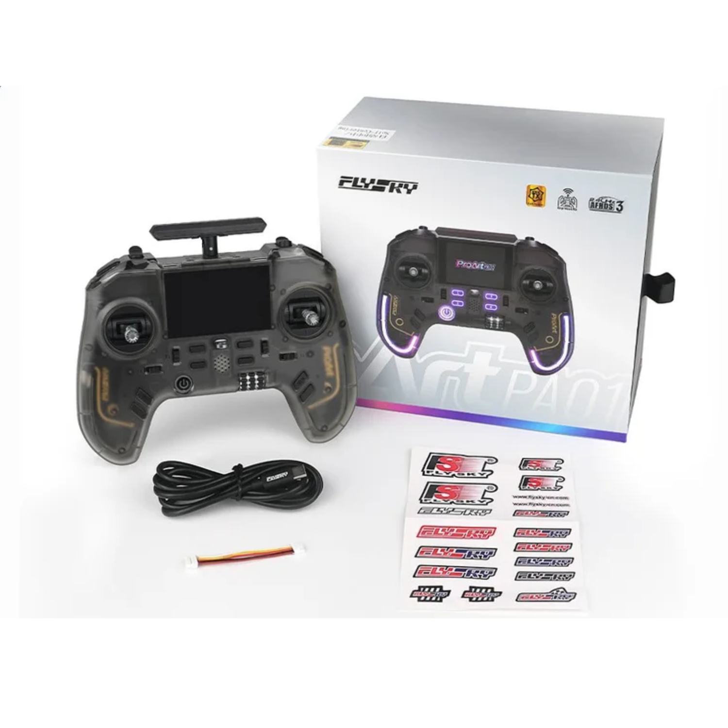 Flysky ProArt PA01 18CH ELRS 500mW EdgeTX RC Controller With Hall Gimbal & IPS Display For FPV Drone, RC Car and Airplane