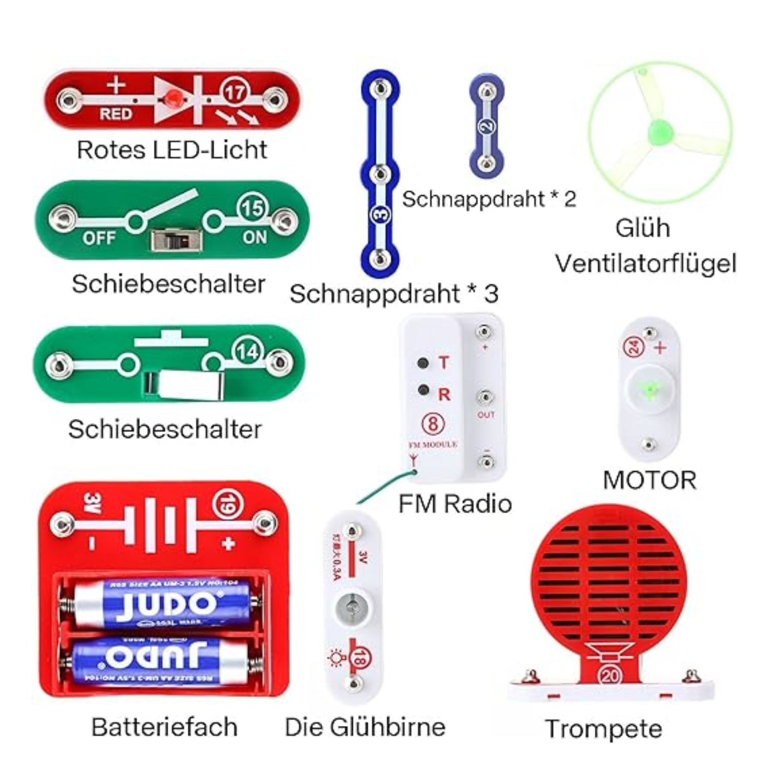 STEM Electrical Snap Circuit Set Electronic Building Blocks With Logic Circuit & Speaker For Kids Age 8 and Above - RS7722
