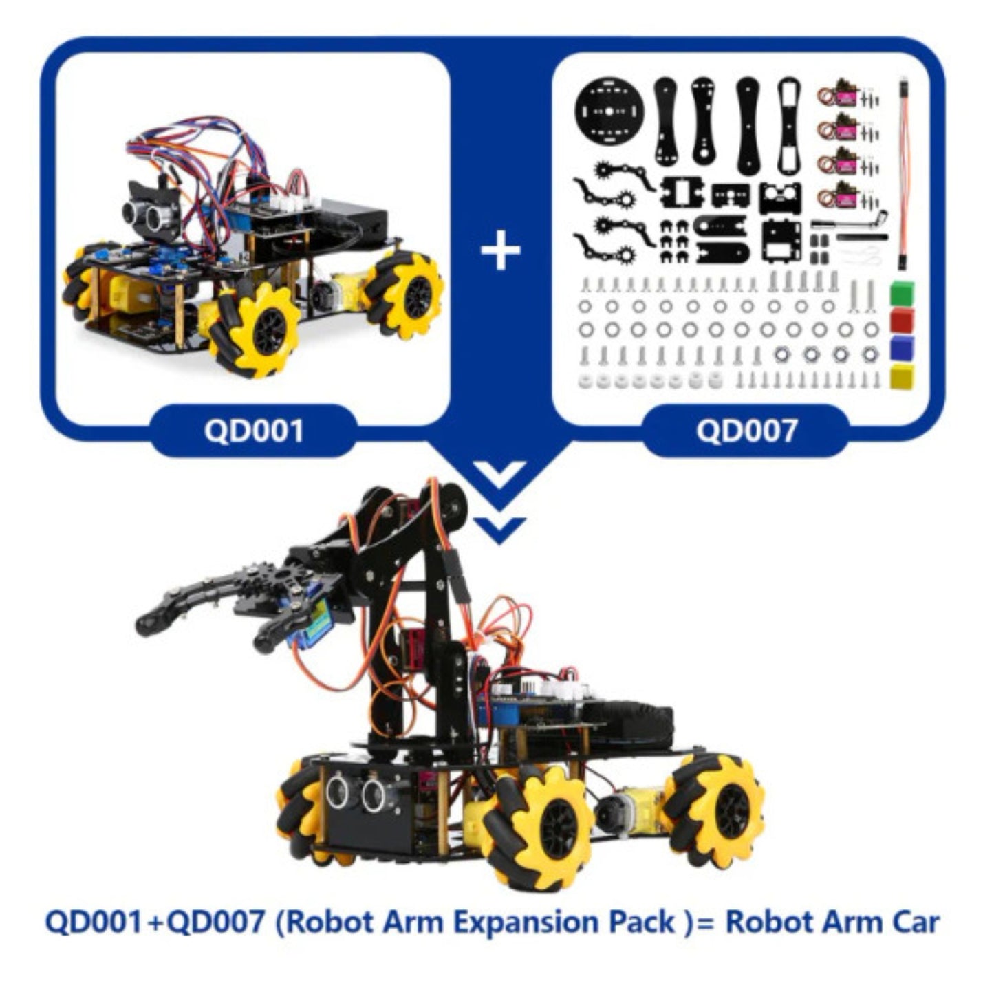 ACEBOTT ESP32 5-DOF Robot Arm Kit Expansion Pack Programmable 5-Axis Robotic Arm For Robot Car Kit