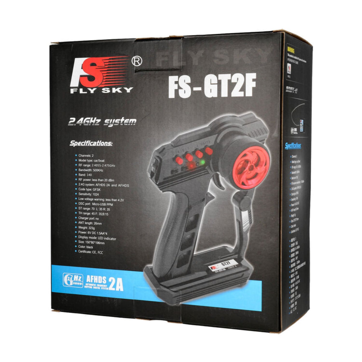 Flysky FS-GT2F 2CH Transmitter 2.4GHz AFHDS Radio System FS-A3 3CH Receiver For RC Car Boat