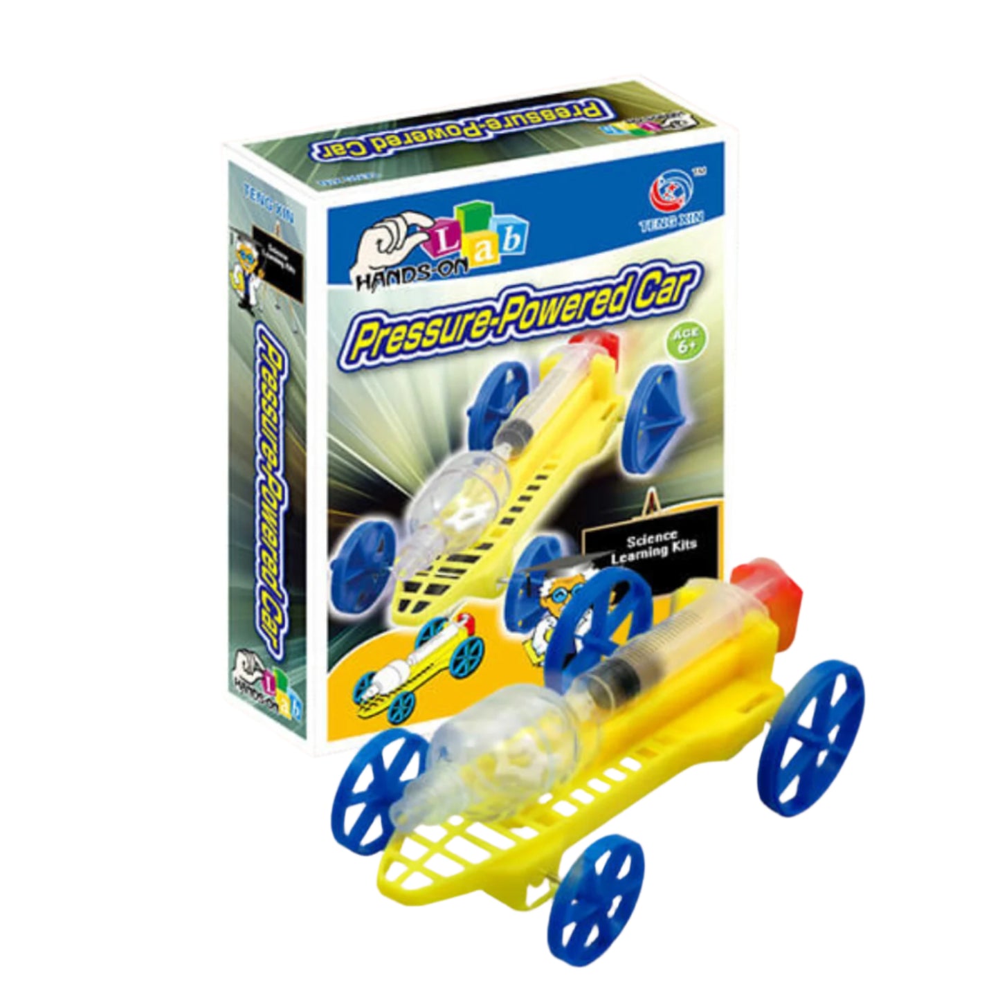 TXL-159 DIY Air Pressure Car Model Kit Air Powered Car Kit TXL-159 DIY Car Model With Science Booklet Air Pressure Vehicles Science Experiment Kit Fun & Educational STEM Toy For Kids - RS6972