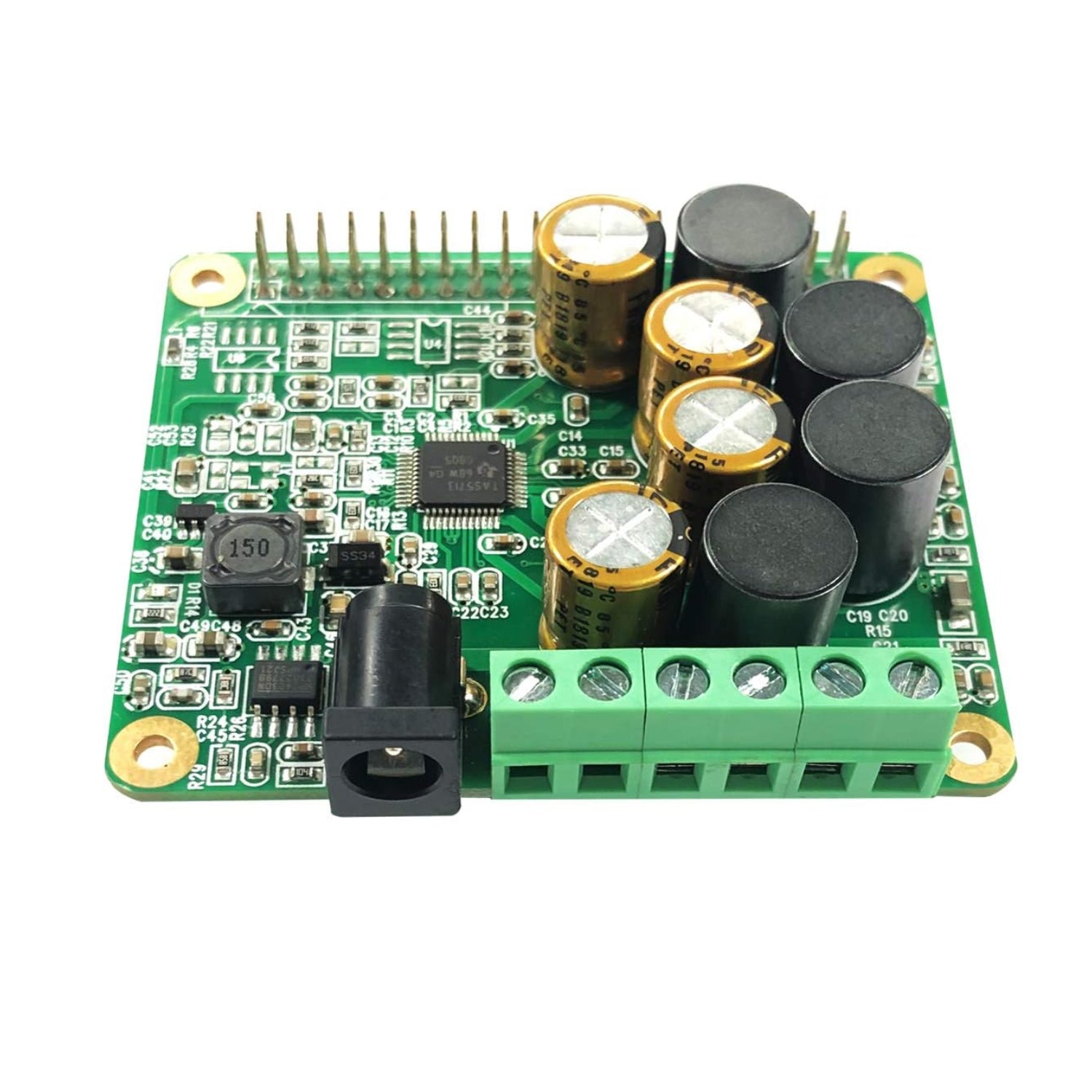 TAS5713 RPi HiFi AMP HAT Amplifier Audio Module 25W Class-D Power Sound ...