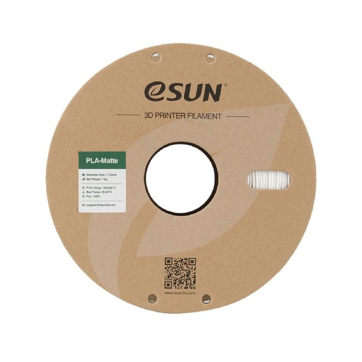 eSUN PLA-Matte 1.75mm 3D Printing Filament - 1kg, Milky White