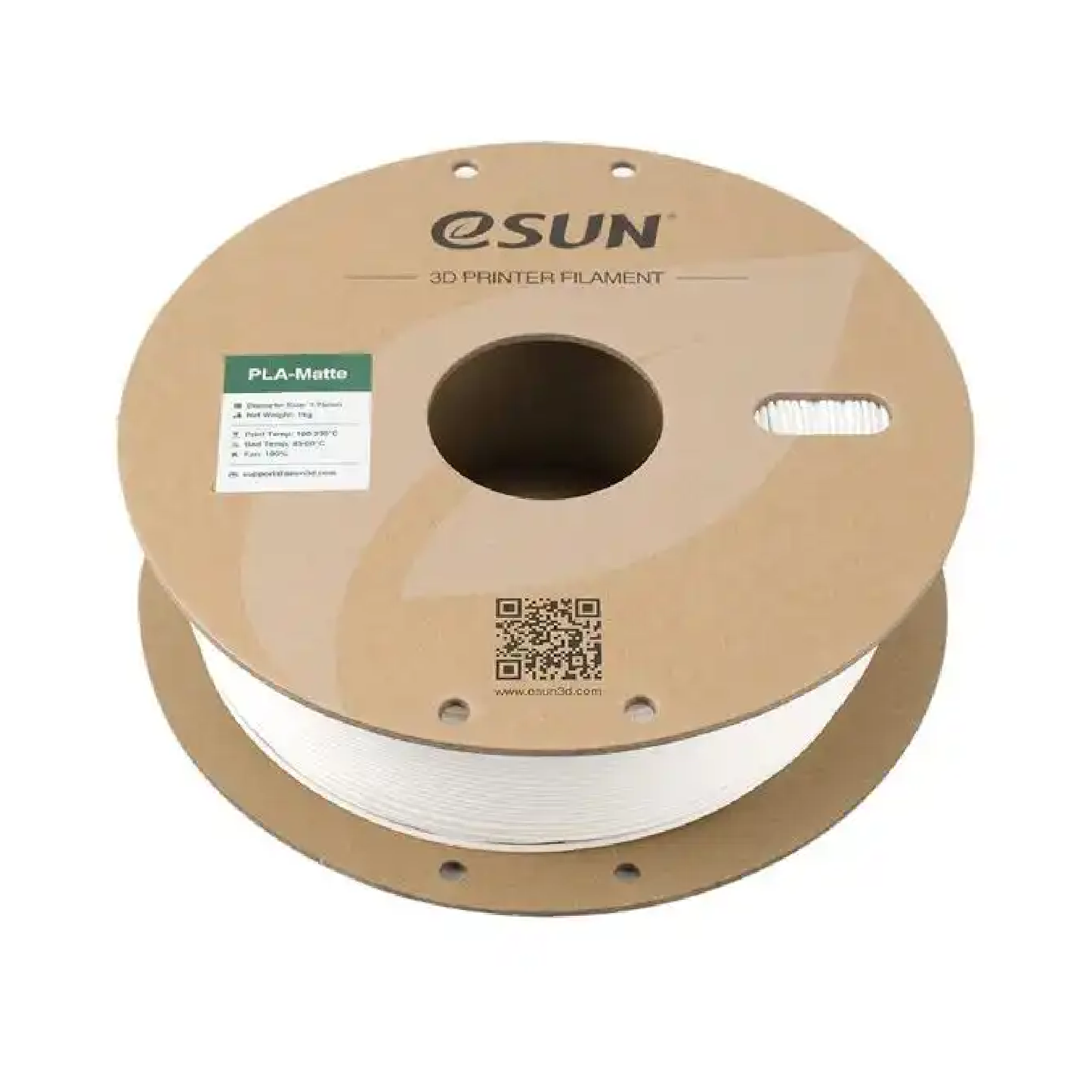 eSUN PLA-Matte 1.75mm 3D Printing Filament - 1kg, Milky White