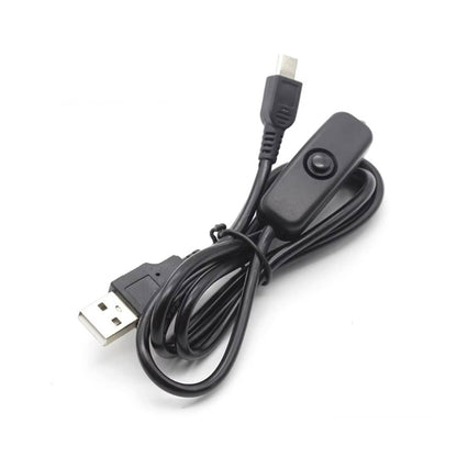 5V 3A Micro USB Cable with Switch USB Power Cable with On/Off Switch Raspberry Pi USB Cable with Power Switch for Raspberry Pi 3 Model B+ - QR206