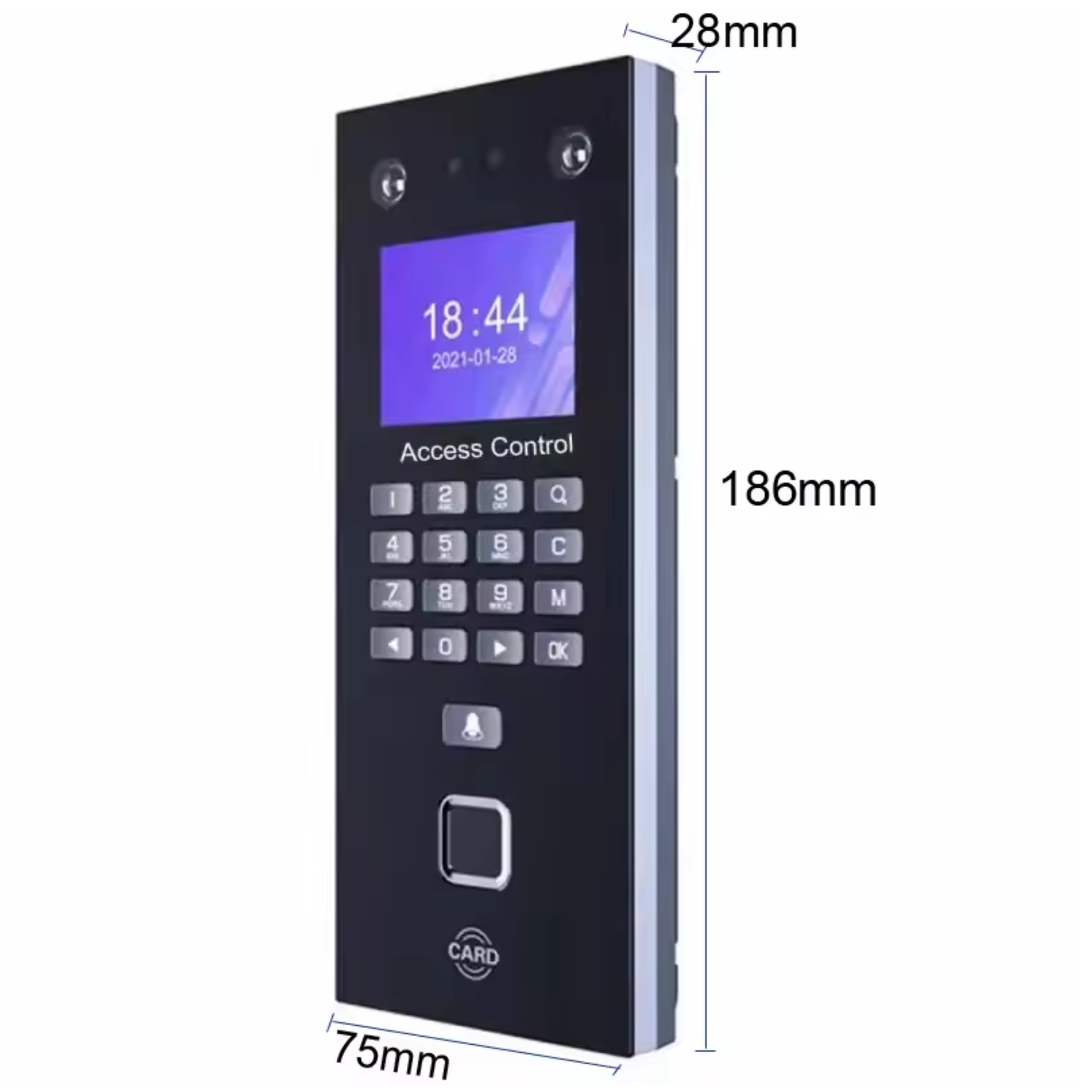 Touchless facial recognition access control with RFID