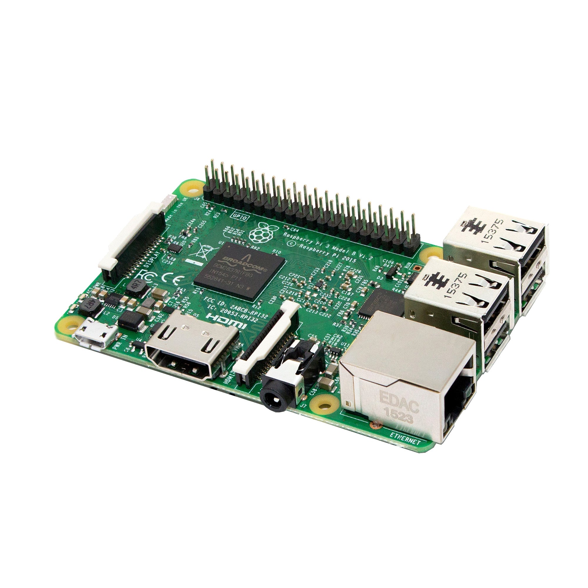 Raspberry Pi 3 Model B Motherboard with Broadcom BCM2387 chipset and 1.2GHz and Quad-Core ARM Cortex-A53 - RP009 - REES52