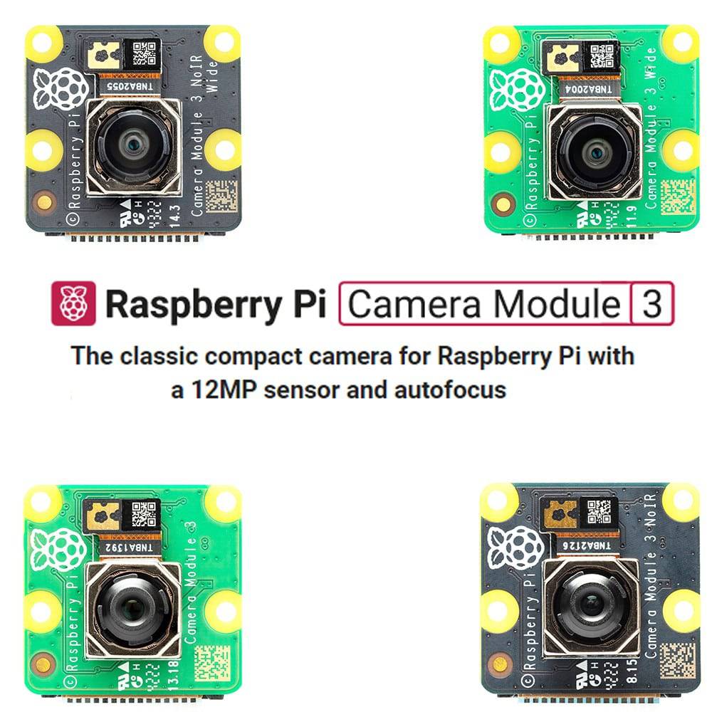 Raspberry Pi Camera Module 3 with 75°/ 120° 12MP Sony IMX708 Sensor ...