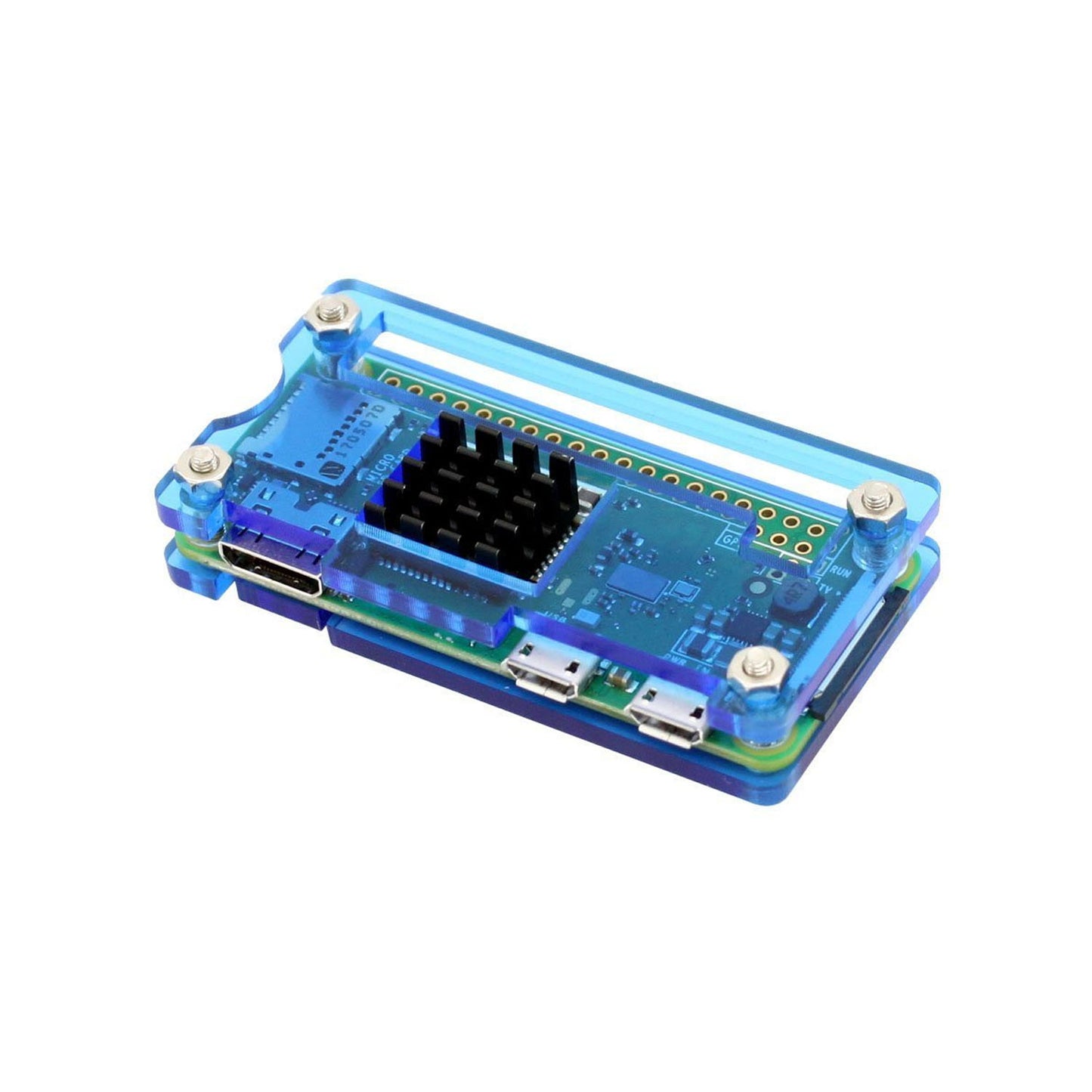 Raspberry Pi Zero/Zero W/Zero 2W Acrylic Case Raspberry Pi Zero Case Raspberry Pi Zero W Case Raspberry Pi Zero 2W Case Shield Your Pi Zero: Elegant Acrylic Case - Blue - RS1008