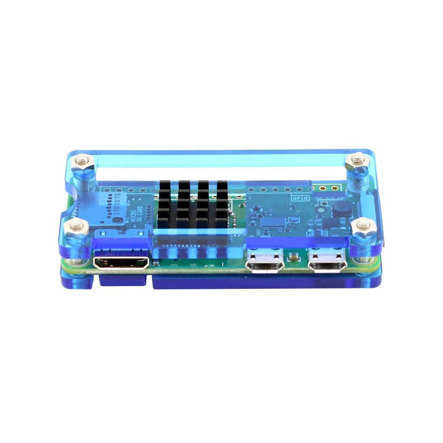 Raspberry Pi Zero/Zero W/Zero 2W Acrylic Case Raspberry Pi Zero Case Raspberry Pi Zero W Case Raspberry Pi Zero 2W Case Shield Your Pi Zero: Elegant Acrylic Case - Blue - RS1008