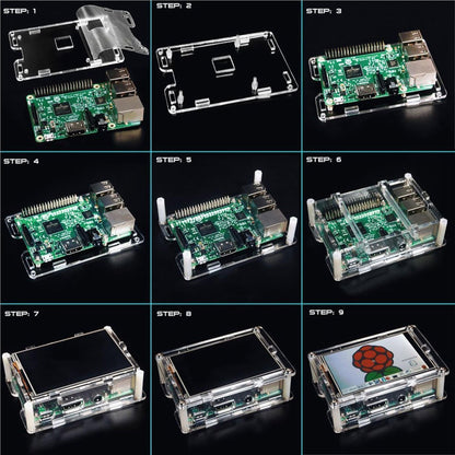 Raspberry Pi 3 3.5 inch LCD Case for Pi 3, 2 Model B, B+