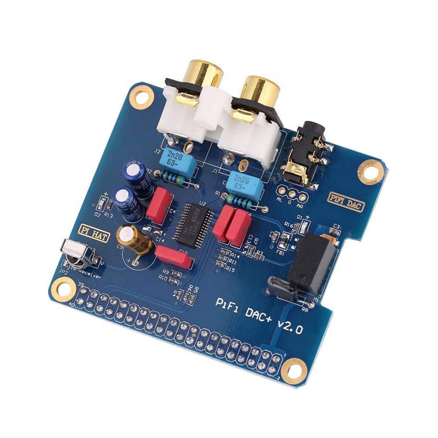 Raspberry Pi HiFi DAC+ Sound Card I2S DAC+ Audio Card HIFI DAC Audio Card Module Digital Sound Module for Raspberry Pi 3/ 2 Model B/ B+ - RS112