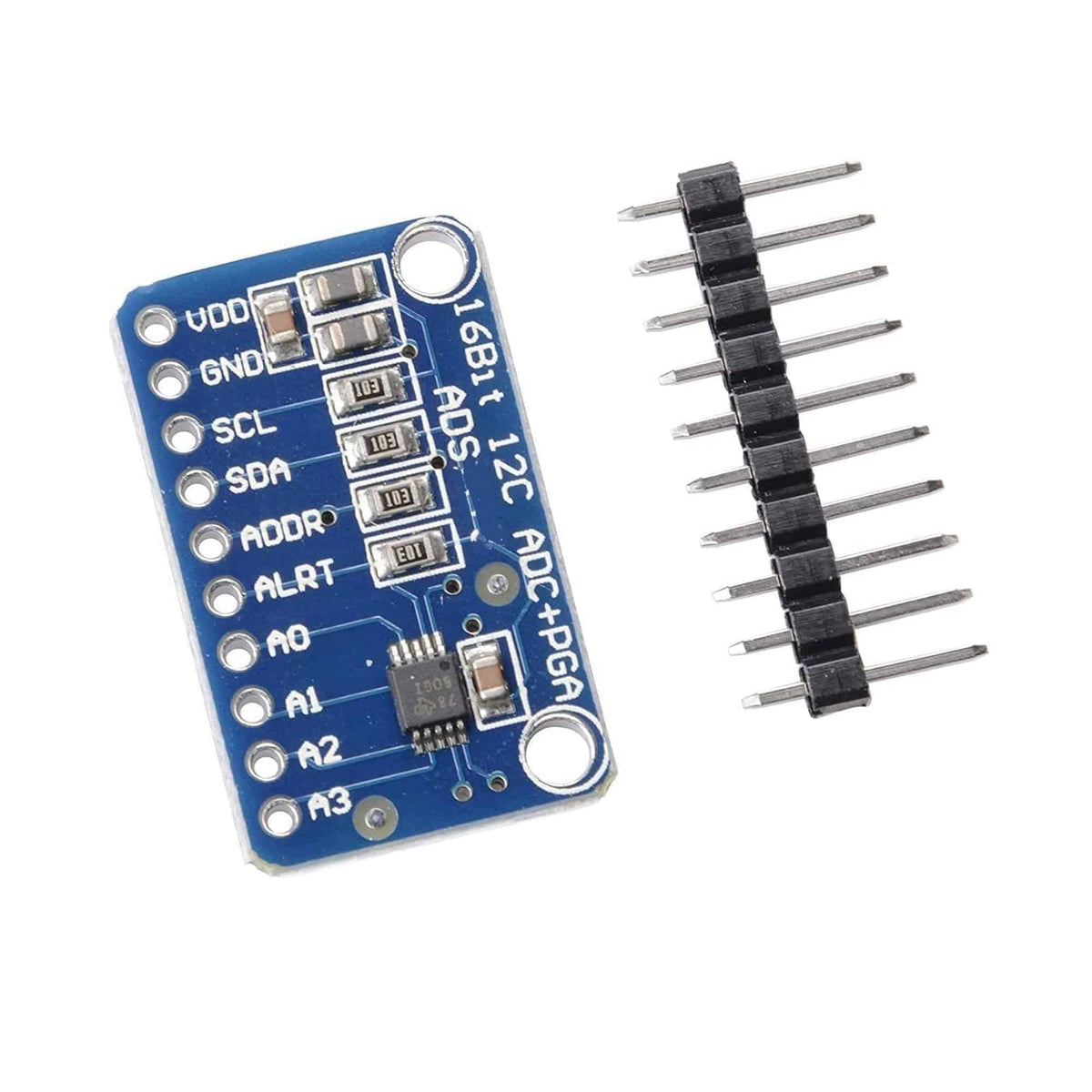 ADS1115 16 Bit I2C ADC Module 4 Channel Programmable Gain Amplifier ...