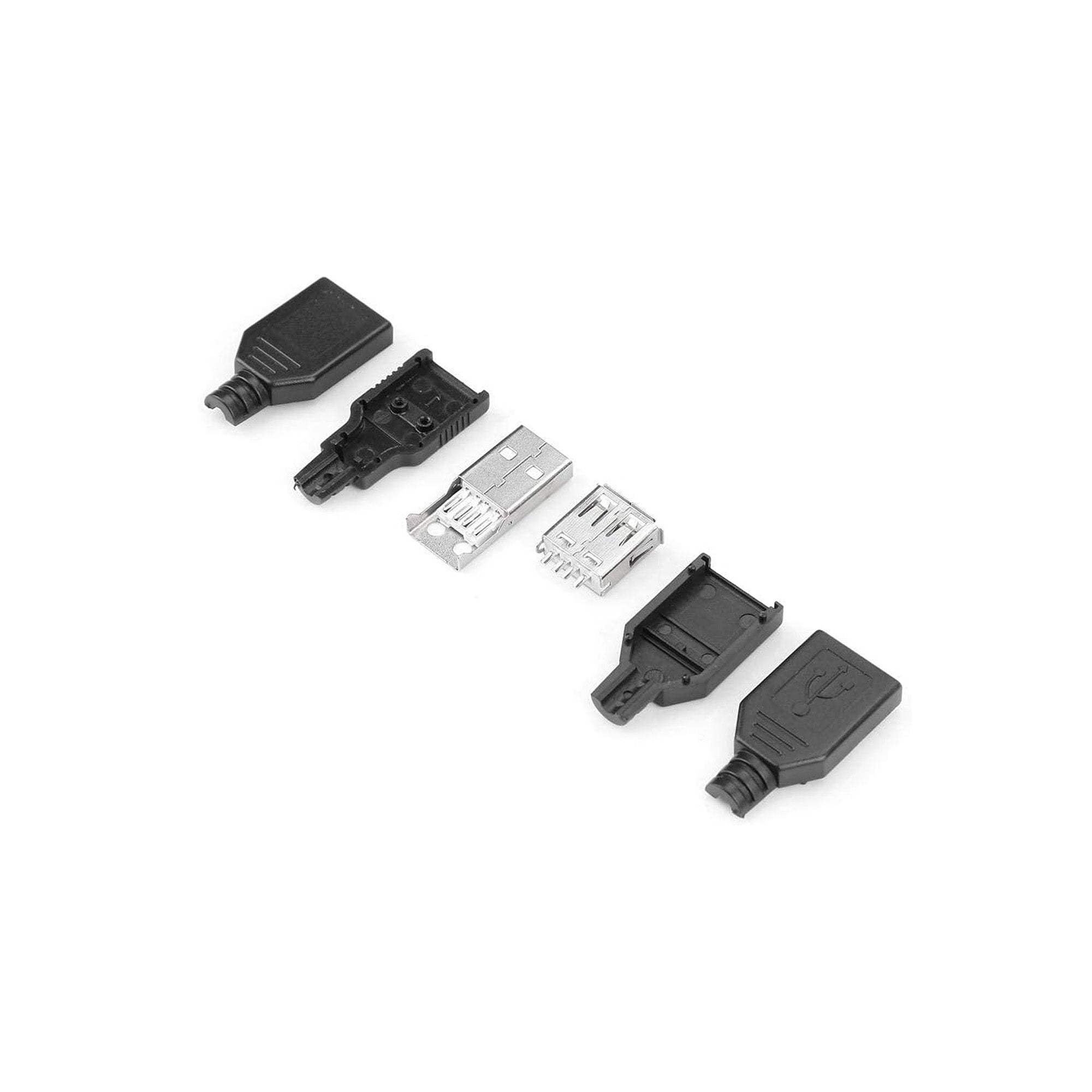 Usb A Rectangular Metal Shell 20 Pairs Premium USB Connector with Shell Type-A – REES52