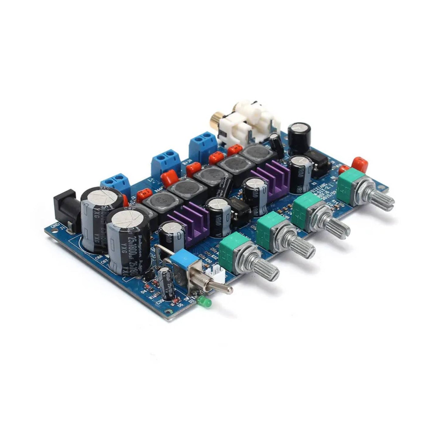 TPA3116 Amplifier Board 100W+50W+50W Amplifier 2.1 Channel Amplifier Board Class D Digital Amplifier Module HiFi Audio Amplifier Board with TPA3116 Chip - RS1199