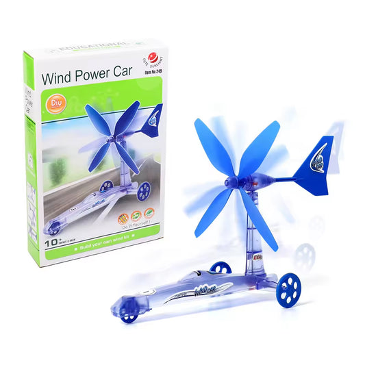 Wind Power Car STEM Kit DIY Wind-Powered Car DIY Windmill Car Wind Energy: A Hands-On Experience - RS1304