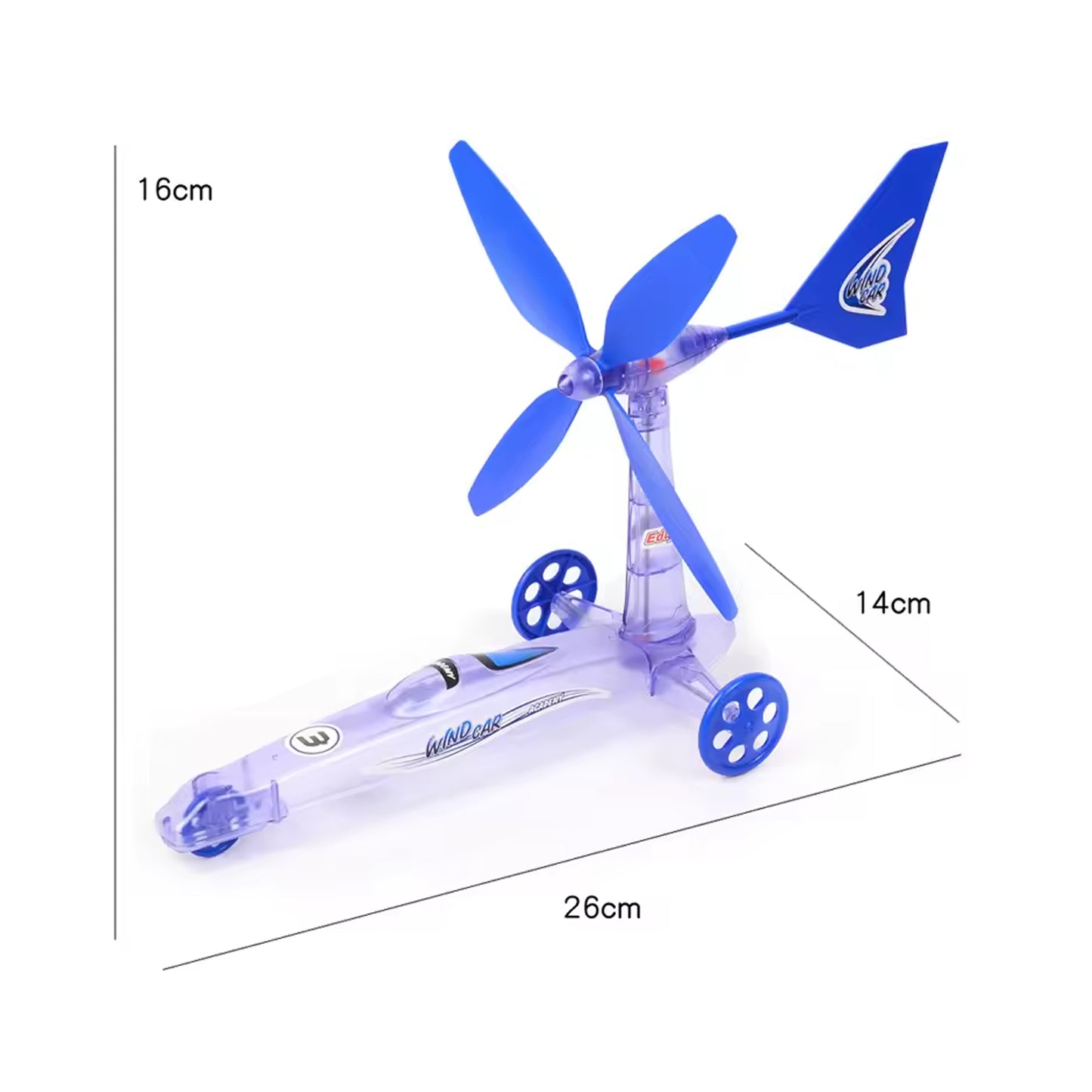 Wind Power Car STEM Kit DIY Wind-Powered Car DIY Windmill Car Wind Energy: A Hands-On Experience - RS1304