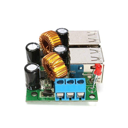 4-Port USB Step-Down Converter Power Supply Buck Converter Board Module DC 12V 24V 40V To 5V 5A For Car Charger Regulators - RS1879