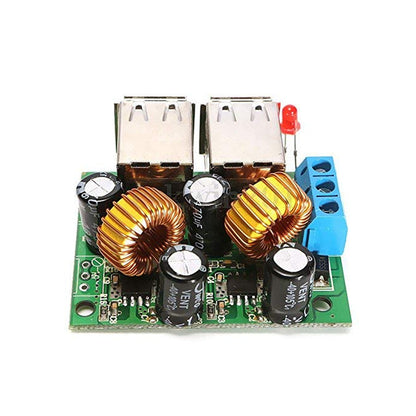 4-Port USB Step-Down Converter Power Supply Buck Converter Board Module DC 12V 24V 40V To 5V 5A For Car Charger Regulators - RS1879