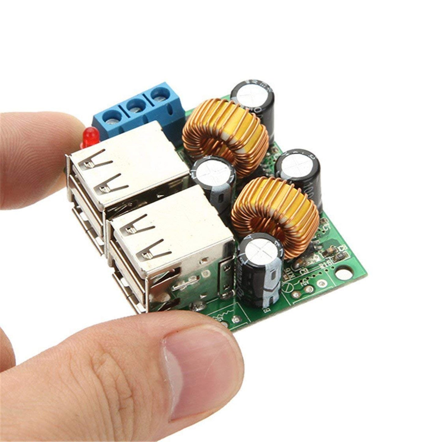 4-Port USB Step-Down Converter Power Supply Buck Converter Board Module DC 12V 24V 40V To 5V 5A For Car Charger Regulators - RS1879