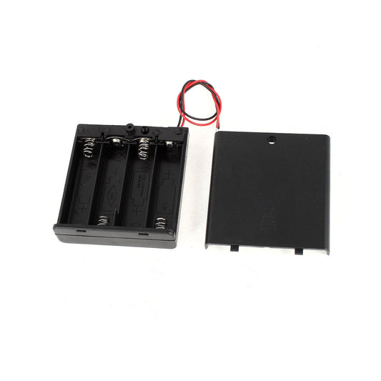 4 x AA 6V Battery Holder Case Box Wired ON/Off Switch and Cover - RS1924 - REES52