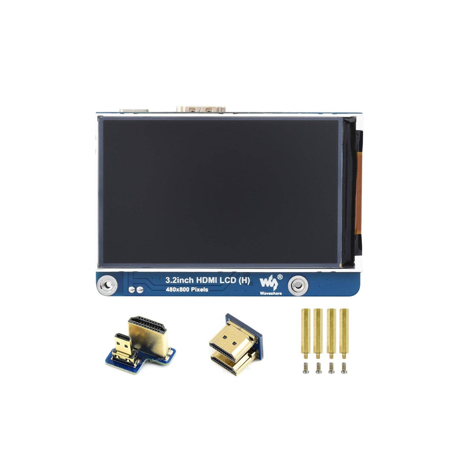 Waveshare 3.2 HDMI IPS LCD (H) 480×800 Resolution Adjustable Brightness No Touch Compatible with Jetson Nano Raspberry Pi 4B/3B /3A /3B/Zero,CM3/3 /4 and Desktop Windows Waveshare 3.2 HDMI IPS LCD (H) 480×800 Resolution Adjustable Brightness No Touch Compatible with Jetson Nano Raspberry Pi 4B/3B /3A /3B/Zero,CM3/3 /4 and Desktop Windows
