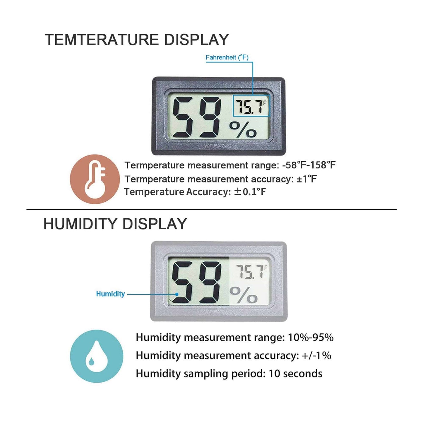 Mini Digital Thermometer Hygrometer FY-11 Mini Digital LCD