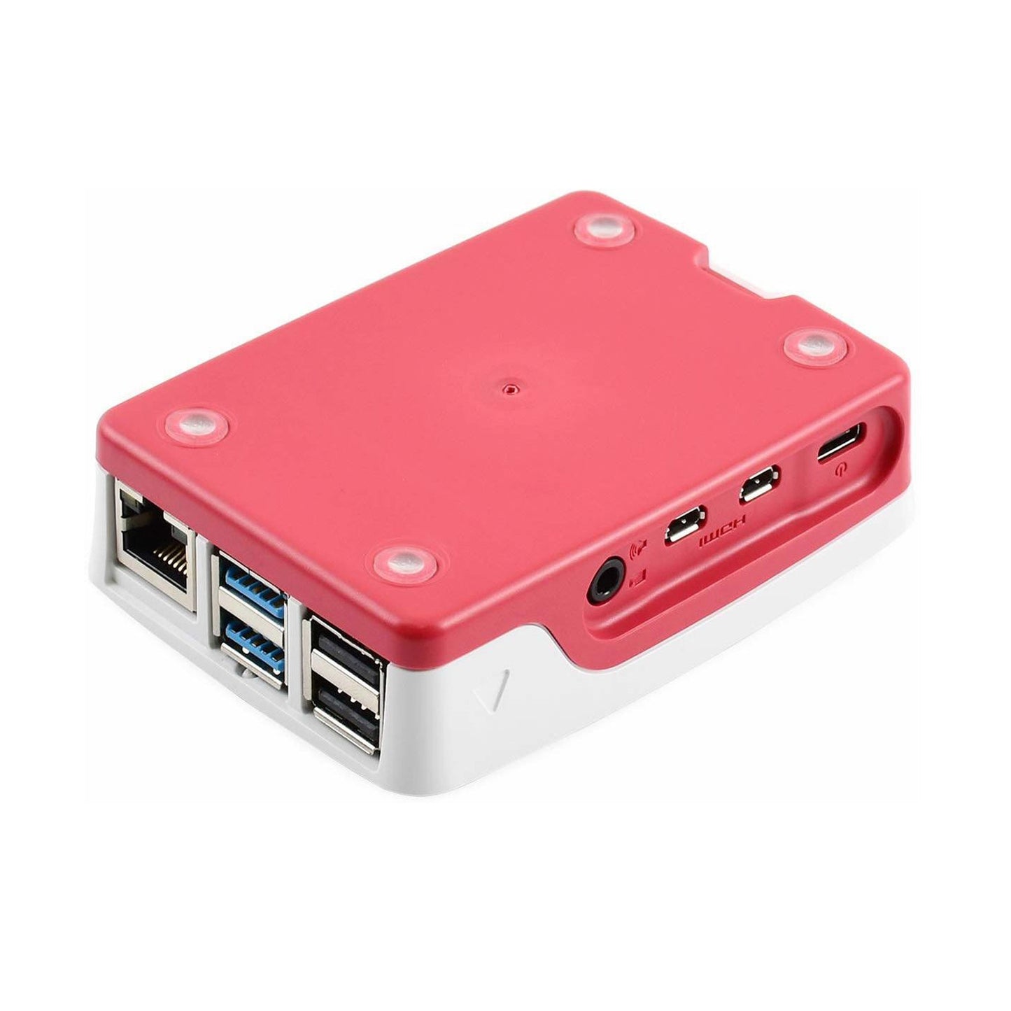 Raspberry Pi 4 Official Case for Raspberry PI 4 Model B 1GB, 2GB, 4GB, 8GB - (RED/White) - RS2426 - REES52