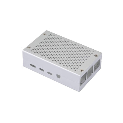 Raspberry Pi 4 Metal Case Aluminum Raspberry Pi 4 Case with Cooling Fan for Raspberry Pi 4 Model B, B+ (Silver) - RS2450 - REES52