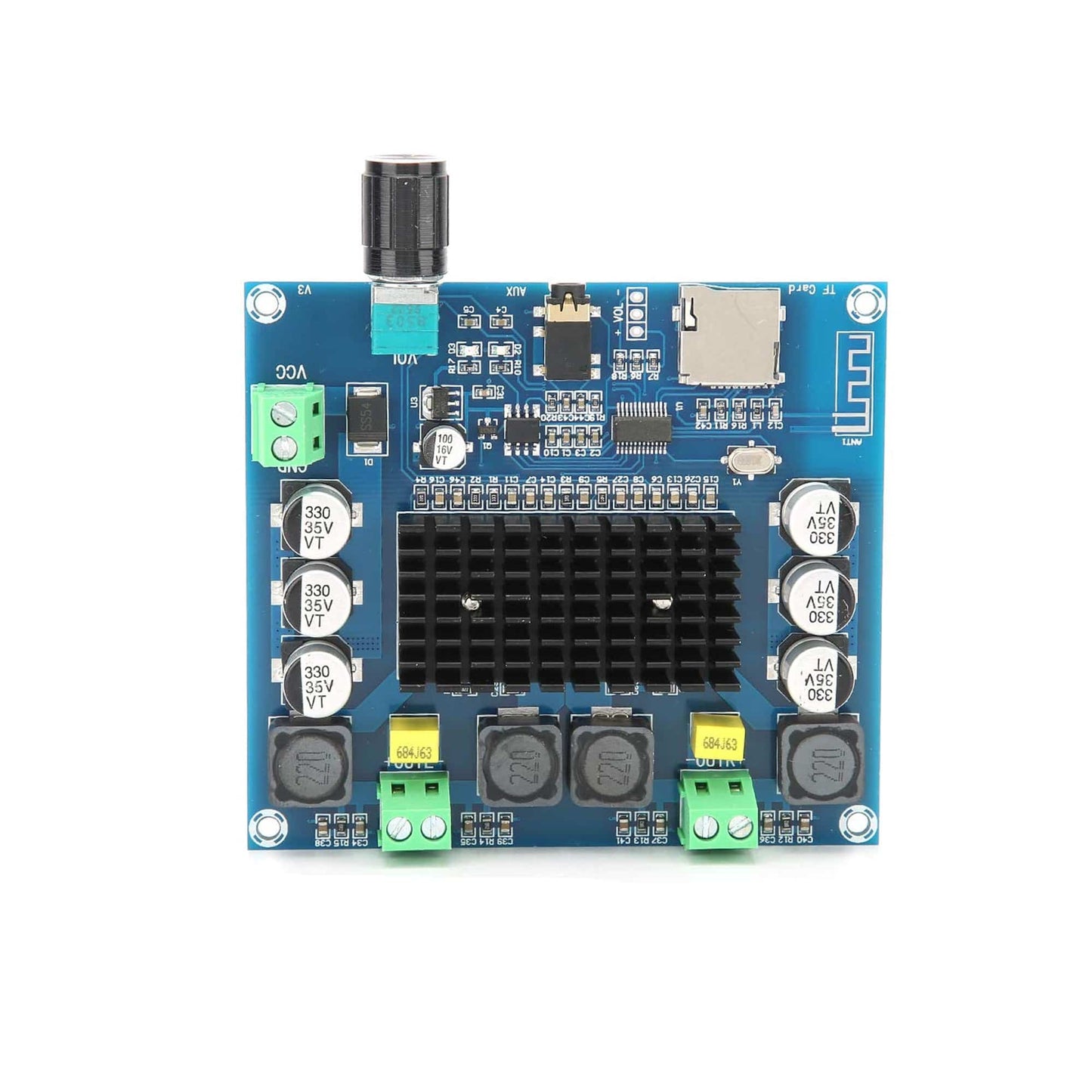 XH-A105 Bluetooth 5.0 TDA7498 2x100W Stereo Audio AMP Digital Amplifier Board Module Support TF Card AUX- RS2552 - REES52
