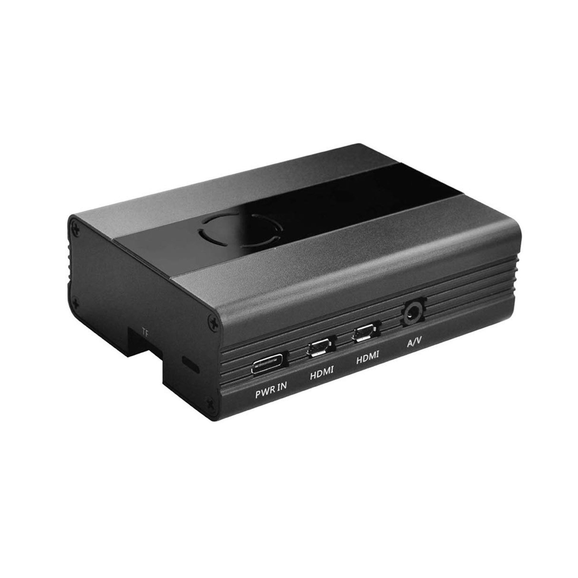 Raspberry Pi 4 Metal Case, Raspberry Pi 4 Model B Aluminum Alloy Case with Cooling Fan - Black - RS2641 - REES52