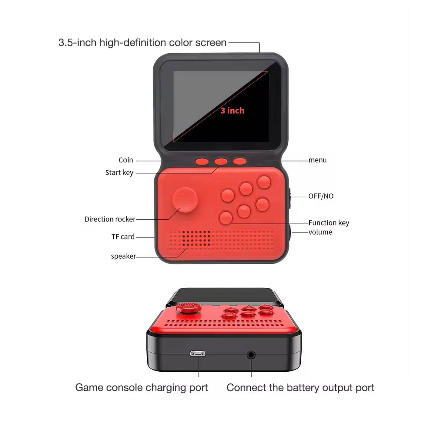 M3 Handheld Game Console Retro Classic 900 in 1 Game Box