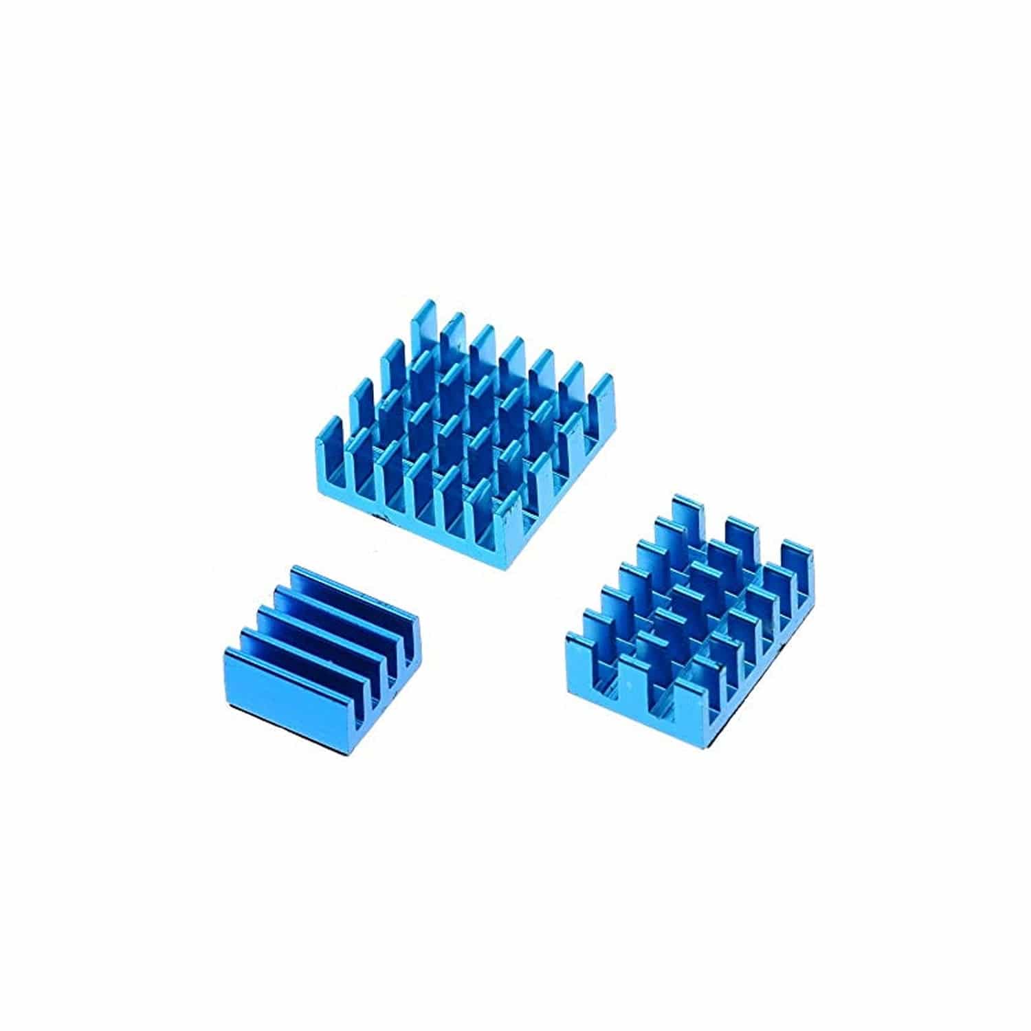 Raspberry Pi 4 Heat Sink - Pack of 3 - Blue